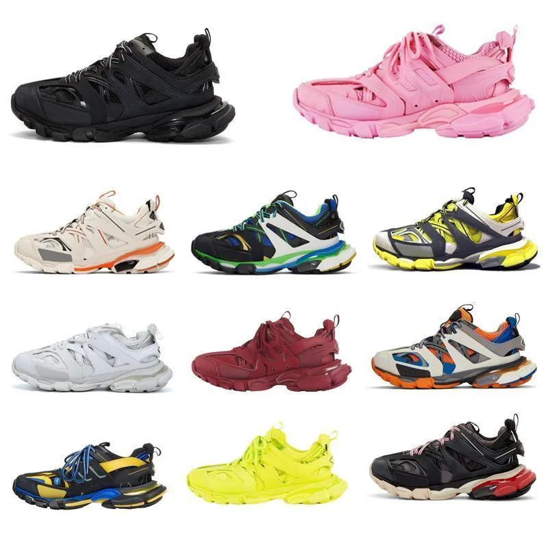 2020 Triple S Track 2 Runners Shoes Track2 3.0 Men Women Yellow Red ...