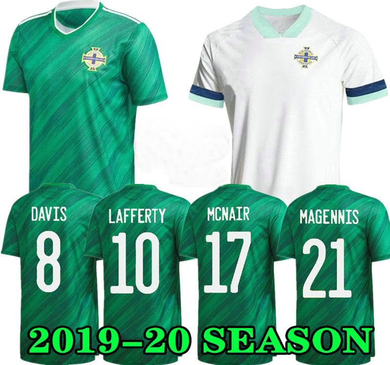 2021 Northern Ireland Soccer Jerseys 19 20 LAFFERTY Euro 2020 Home Mens