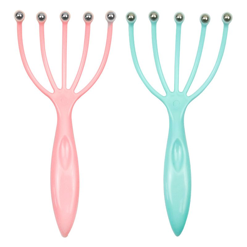 Steel Ball Head Scalp Massager Five Finger Claws Relax SPA Hair Care