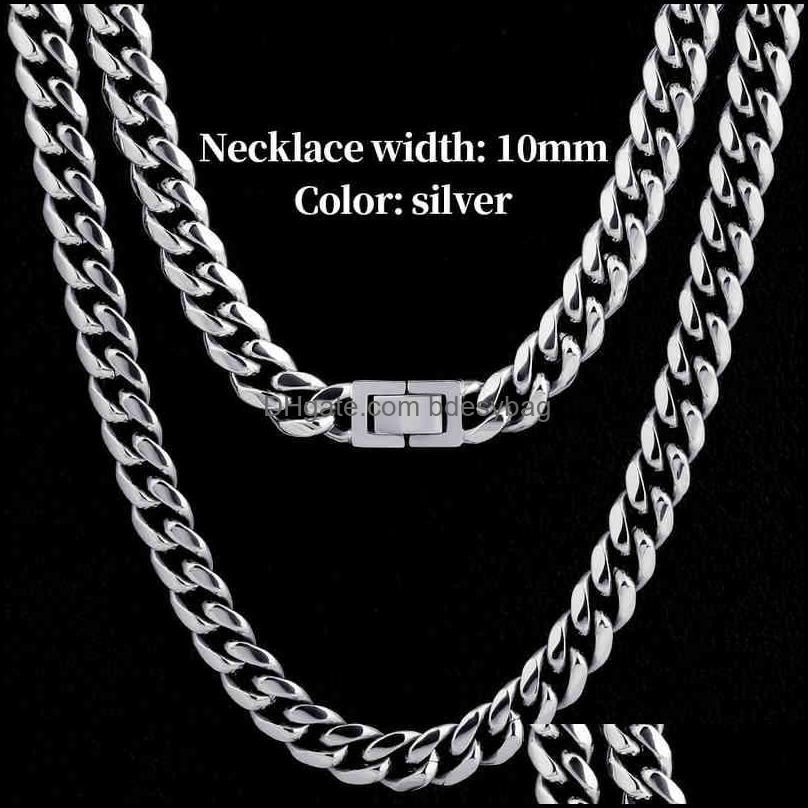 10Mm Silver Necklace-20Inches(50.80Cm)