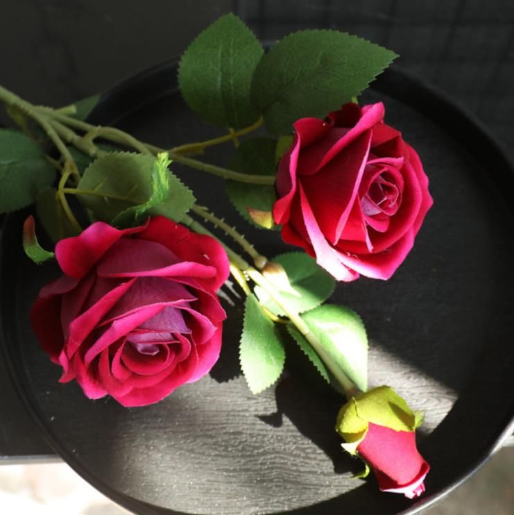 # 5 rose faux fleurs
