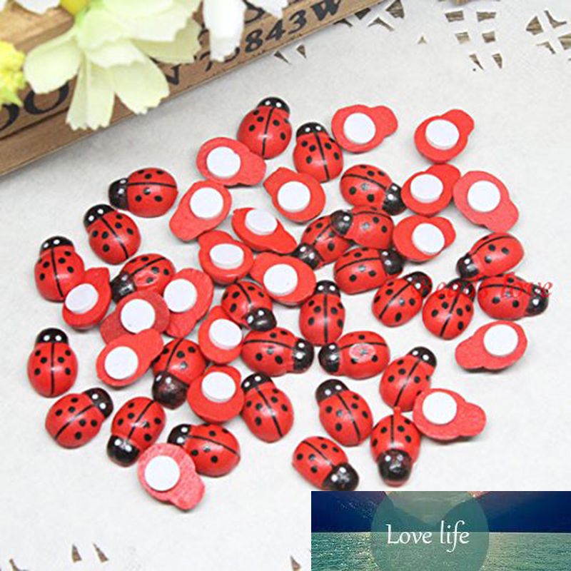 100Pcs Mini Cabochon Ladybug Garden Miniatures Garden Fairy Décor Ornament Micro 