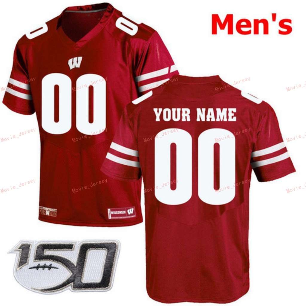 mens red with 150th patch