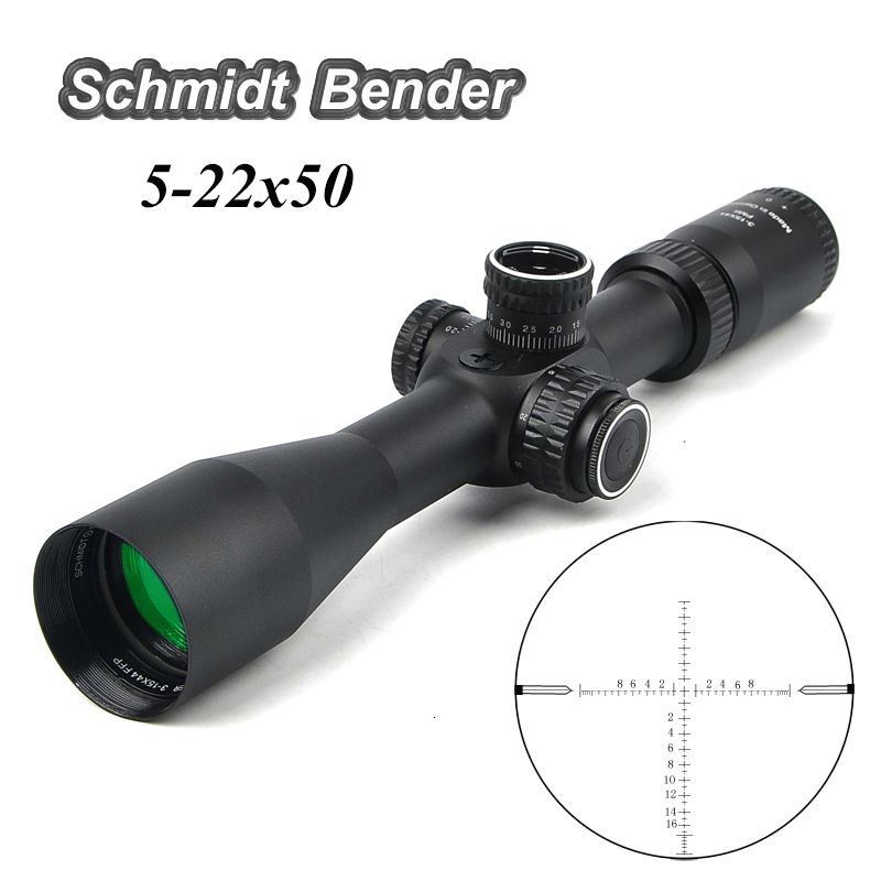 Schmidt Bender 5-22x50 FFP Tactical Hunting Glass Reticle Anti-shock Scope FEDEX 