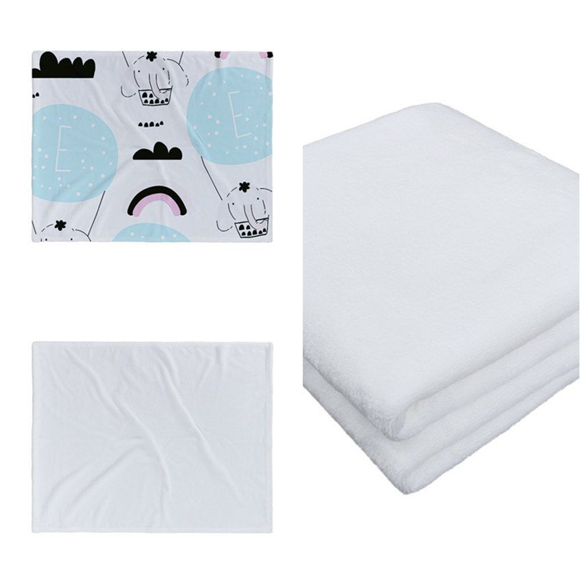 Wholesale! Sublimation Baby Blanket White Blank Soogan Carpets Theramal