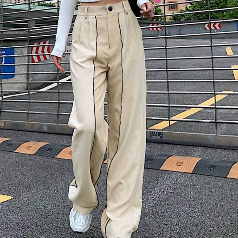 Compra Pantalones Para Mujer Capris Moda Dama Suelta Pantalones Largos  Pantalones Sólidos Color Con Estilo Cintura Alta Pierna De Ancho Casual  Adelgazar Ropa Barato | Entrega Rápida Y Calidad | Es.Dhgate
