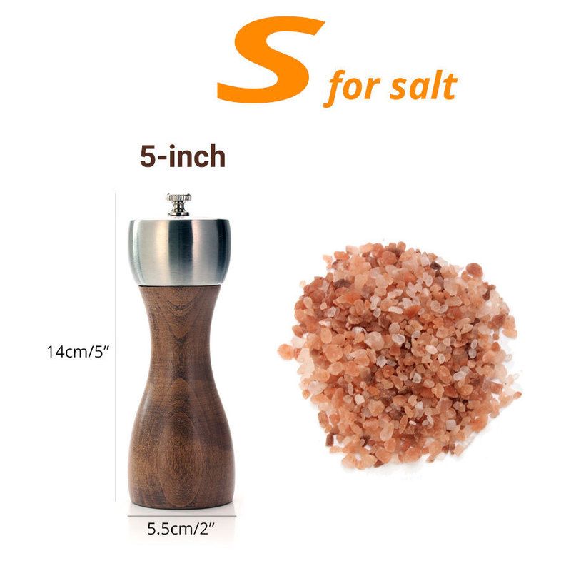 5 pouces pour le sel