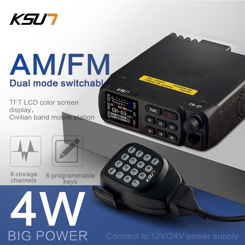KSUN CB 27 FM/AM Two Way Radio Scanner Comunicador Walkie Talkie 100km