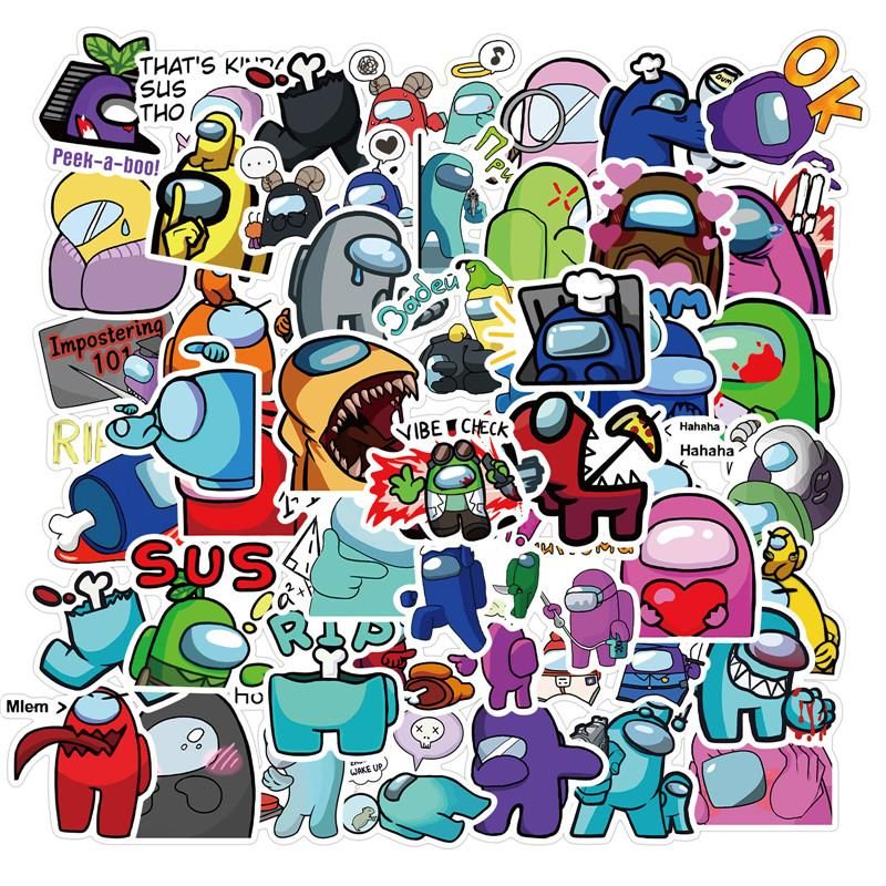 50pcs Game Among Us Graffiti Stickers Game Anime Stickers Toy Luggage Laptop Guitar Waterproof Wall Stickers Without Leaving Glue CPA2645 50pcs Game Among Us Graffiti Stickers Game Anime Stickers Toy Luggage Laptop Guitar Waterproof Wall Stickers Without Leaving Glue CPA2645