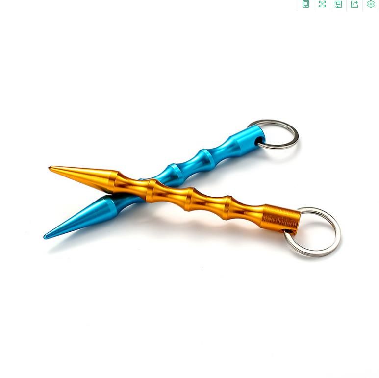 Aliuminum Self Defense Safety Women Spike Stick Keychain Key Chain