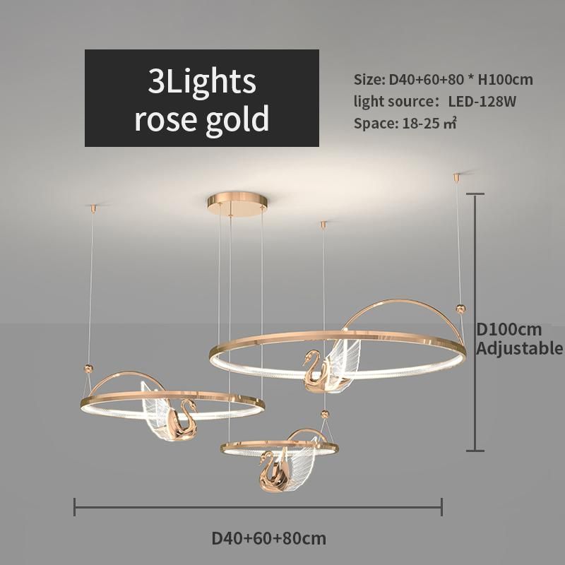 3 라이트 - 로즈 골드 Trichromatic 라이트
