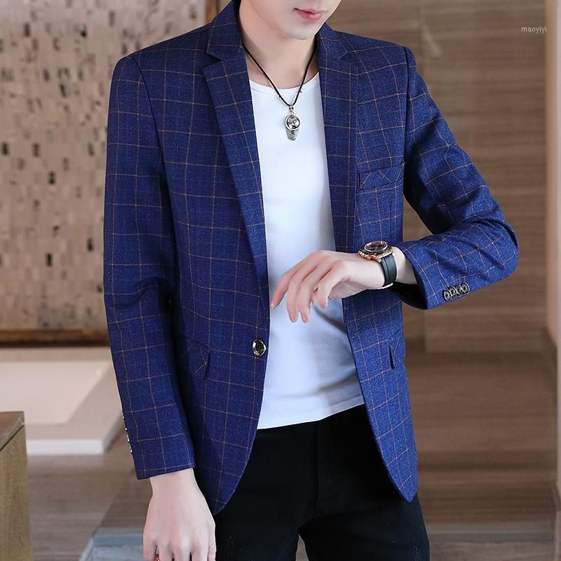 Trajes Para Hombres Blazers Moda Hombres Blazer Casual Suelto OFICINA OFICINA SIMPLE OFICINA DE ALTA CALIDAD CHAQUETA CUADROS Ropa Para Hombre DB60X De 84,63 € | DHgate