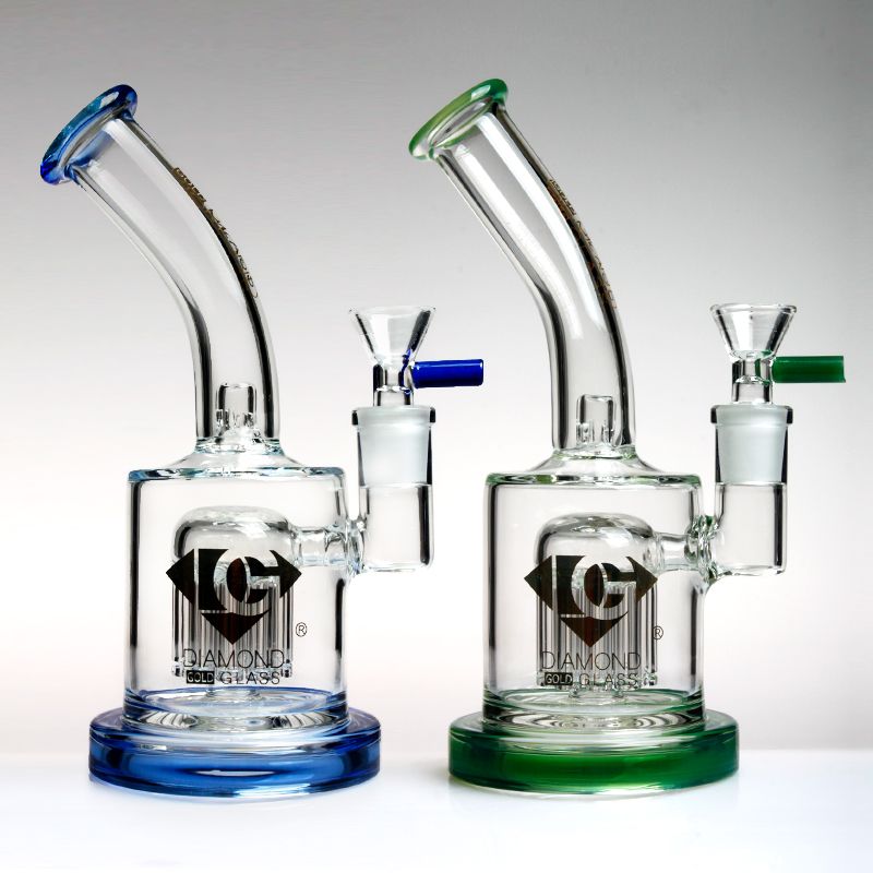 2021 Diamond Glass Oil Rigs Recycler Bubbler Mini Dab Rigs 10 Arms Perc