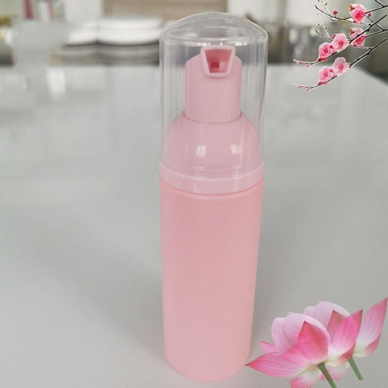 Roze fles + duidelijke dop + roze pomp