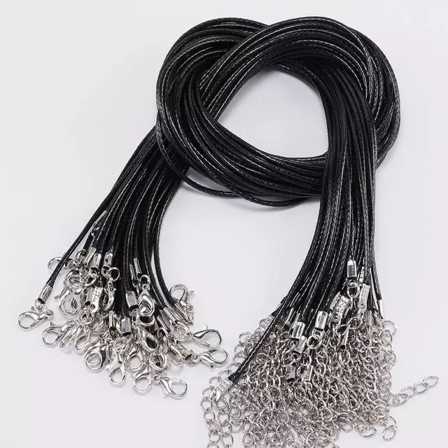 Discount Dia 1.5/2mm Real Leather Cord Necklace With Clasp Adjustable