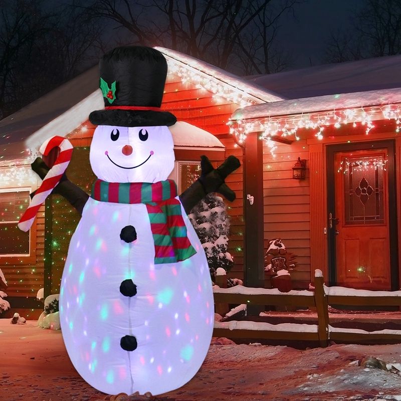 US Plug LED Inflatable Outdoor Glow Christmas Tree Decor Merry ...