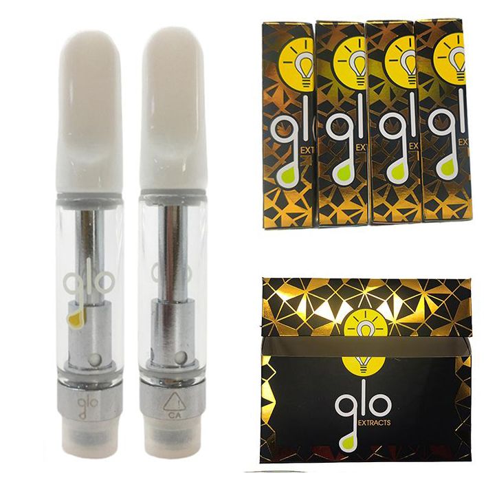 GLO Extract Carts 0.8ml Ceramic Coil Empty Vape Pen Cartridges 1ml