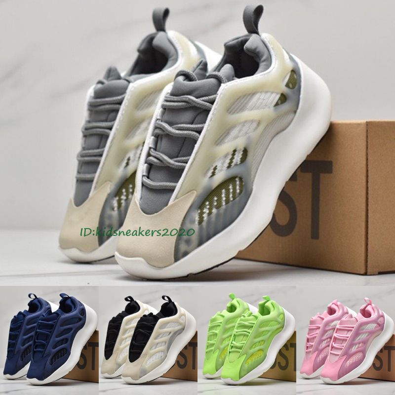 Fashion 700S V3 Kids Running Shoes Top Boys Girls Training Shoes Alvah Azael Dark Blue Green 