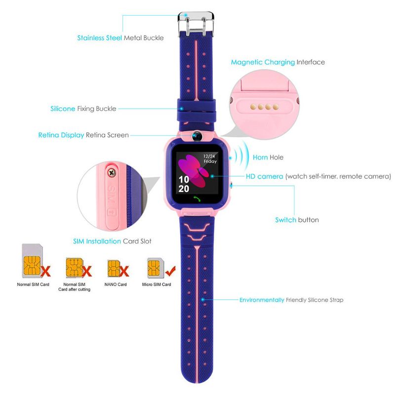 Suministro Al Por Mayor Q12 Kids Smart Watch LBS SOS A Prueba De Agua  Tracker Smart Watch For Kids Anti Ped Support Sim Card Compatible Para  Teléfono Android Con Caja De Venta