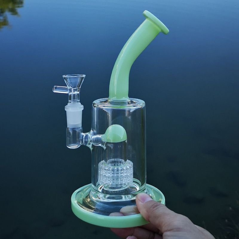 Green bong with bowl