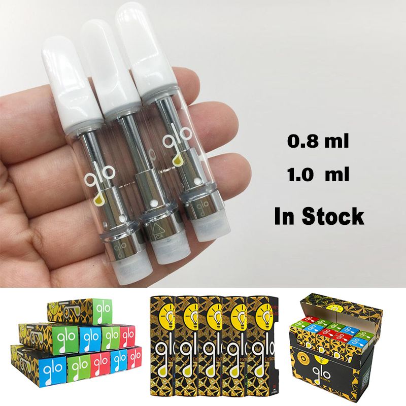 Premium GLO Vape Cartridges Empty Vape Pen 0.8ml 1ml Carts 510 Thread