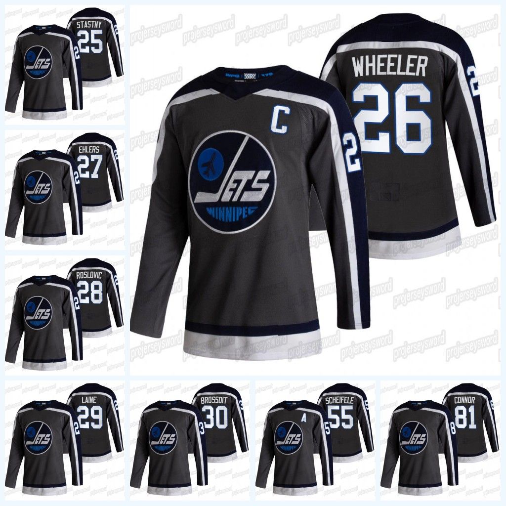 Winnipeg Jets 2021 Reverse Retro Jersey Derek Forbort Nathan Beaulieu