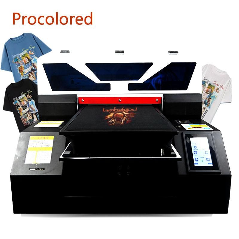 Procolored 2021 Textile DTG Printers A3 Print Size for T Shirt Clothes Jeans Tshirt Printing Machine Garment A4 Flatbed Printer