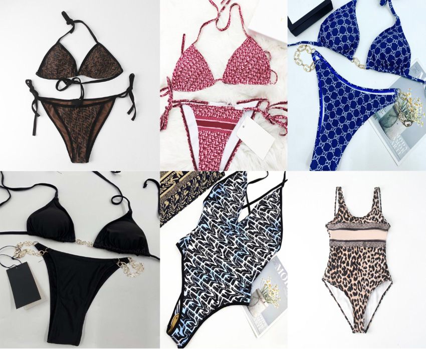 2022 Trajes de baño para mujer D Bikini Letras Verano G Beach Resort Diseñador de