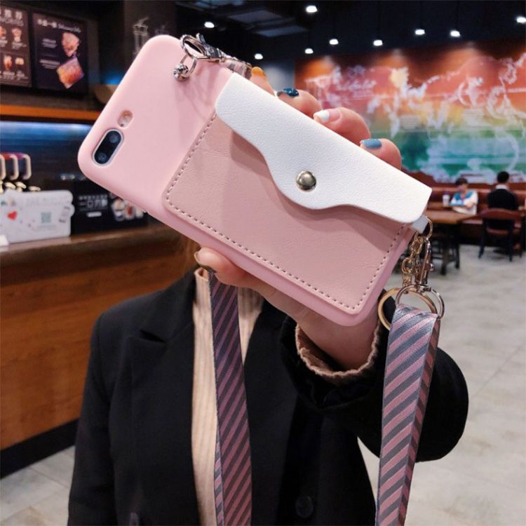 de cordón con carteras teléfono para iPhone 12 Pro Max Fundas para teléfono