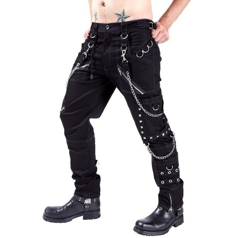 Pantalones Para Hombres Ropa De Hombre 2021 Personalidad Casual Gótico Punk Rock Bondage Plus Tamaño Ropa De 60,92 | DHgate