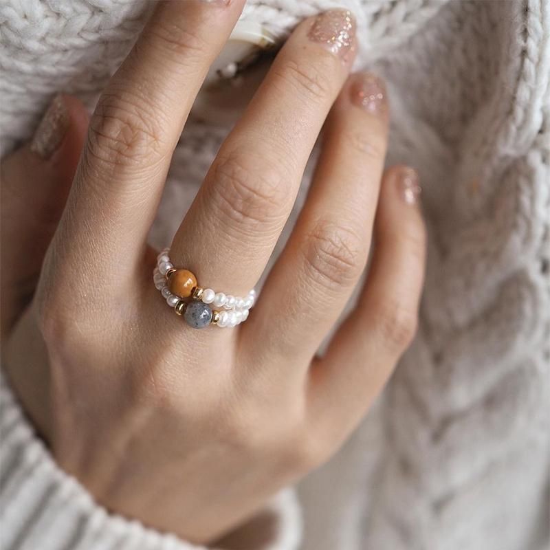 Anillos De Perlas De Agua Dulce Anillos De Mujeres Piedra A Anillos De Perlas De Agua Dulce Anillos De Mujeres Piedra A