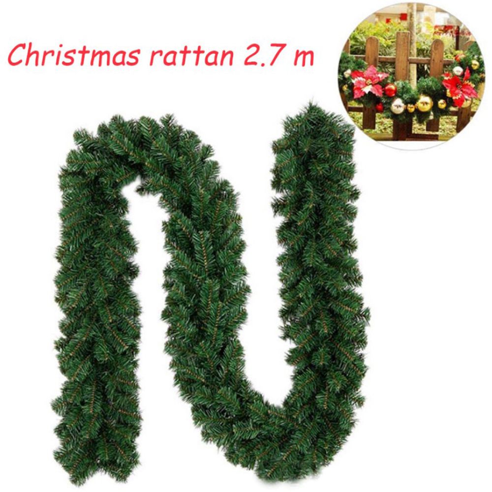 Artificial Green Christmas Garland Wreath Xmas Home Party Christmas