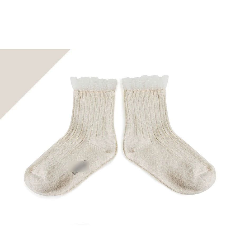 Witte mesh sokken