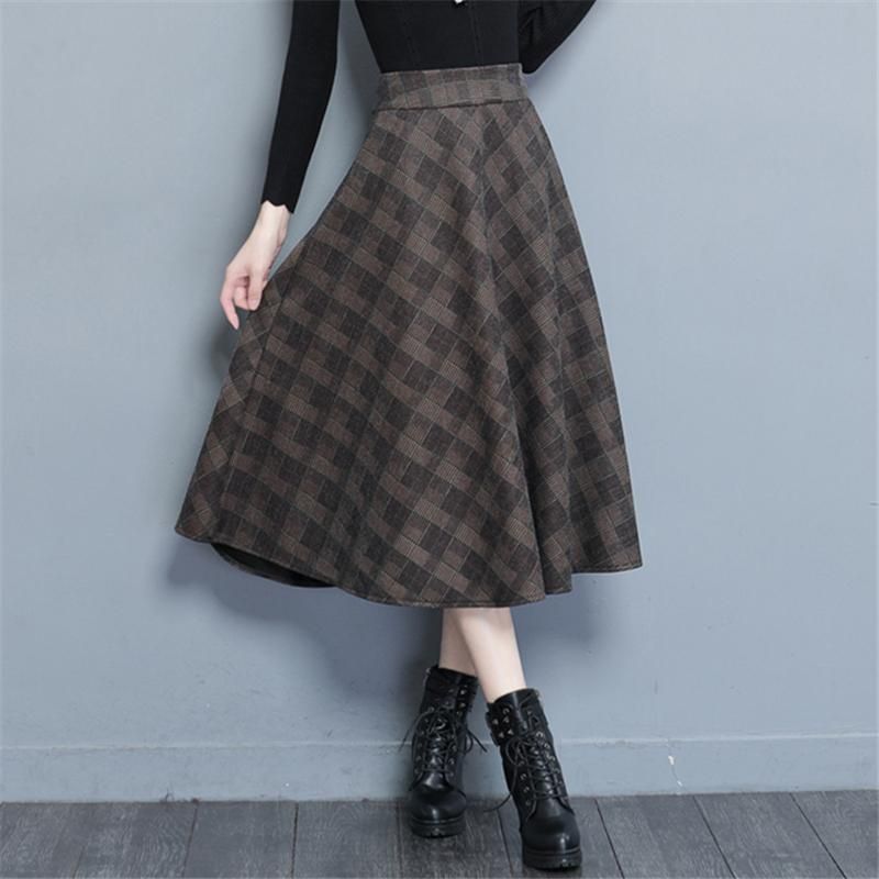 plaid wool skirt 4xl