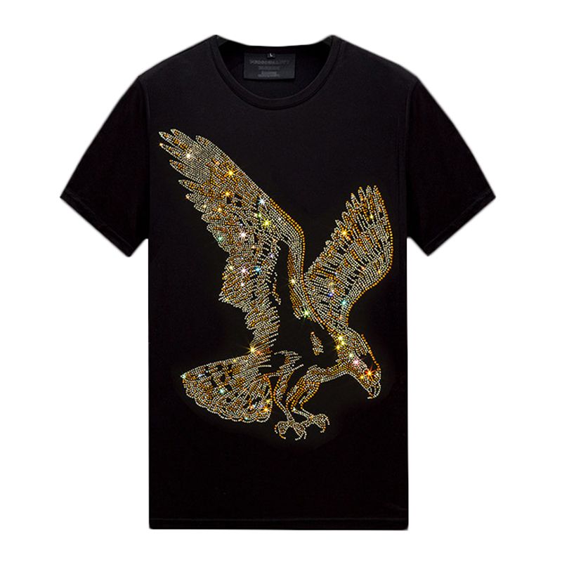 Mens designer rhinestone t shirts Clearance
