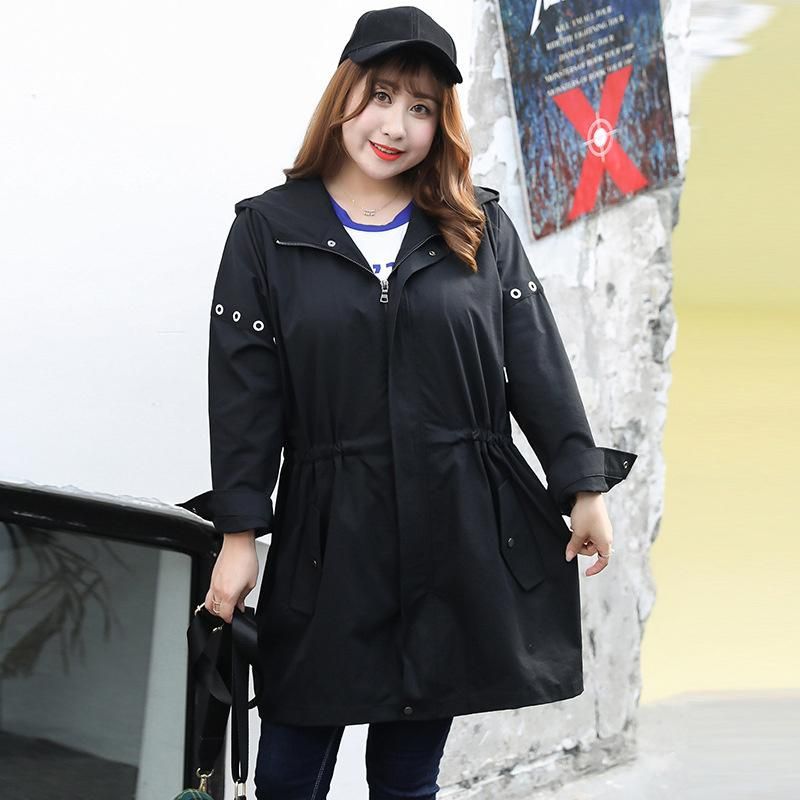 Women's Trench Coats Xl-5xl Plus Size 2022 Spring Fattening ...