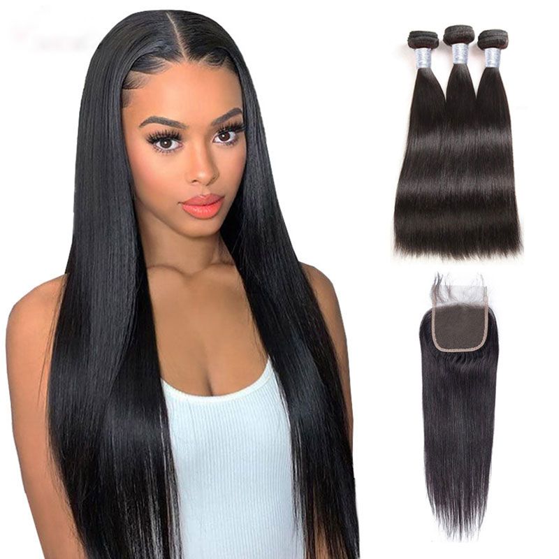 Malaysia Straight Hair Extension Bundle 12" 8A 100% Real Human Hair Extension 