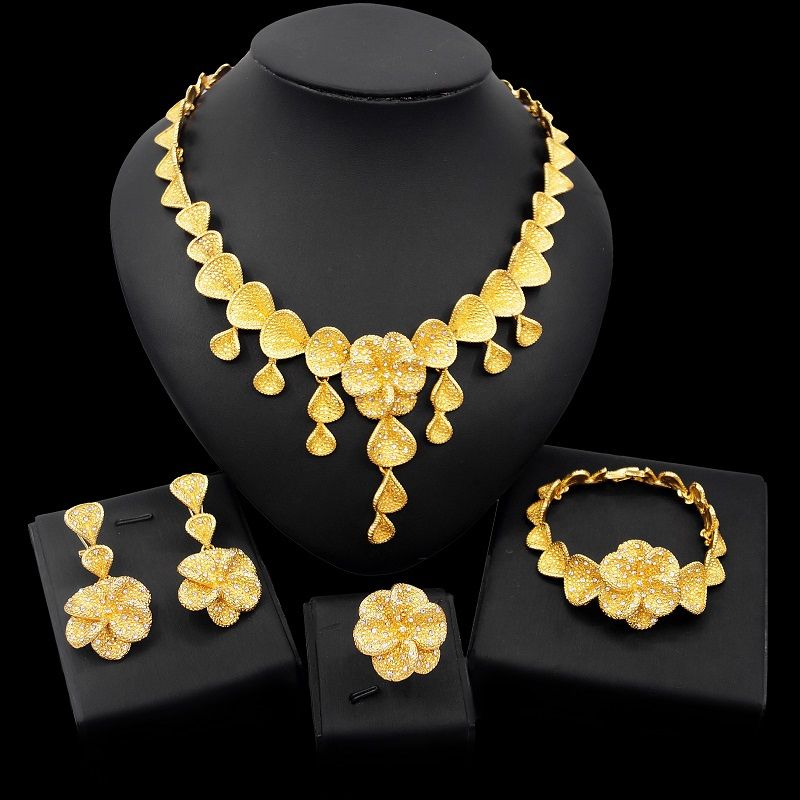 2021 Yulaili New Arrivals Dubai Gold Jewelry Sets For