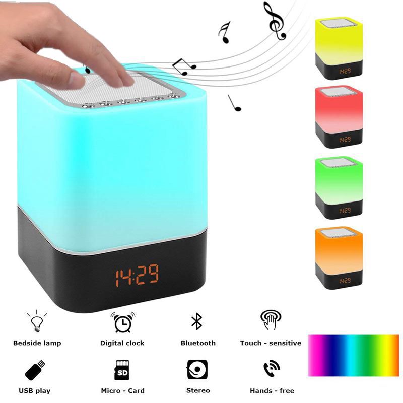 2021 Touch Control Bedside Lamp With Wireless Bluetooth Speaker, Table
