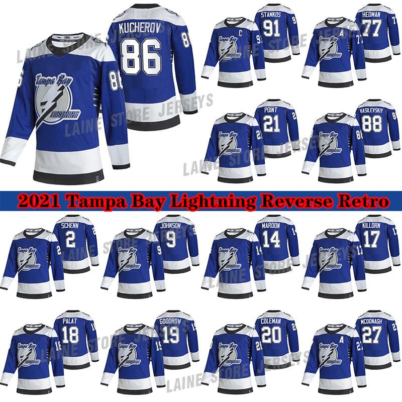 Tampa Bay Lightning Reverse Retro Kucherov Large Jersey