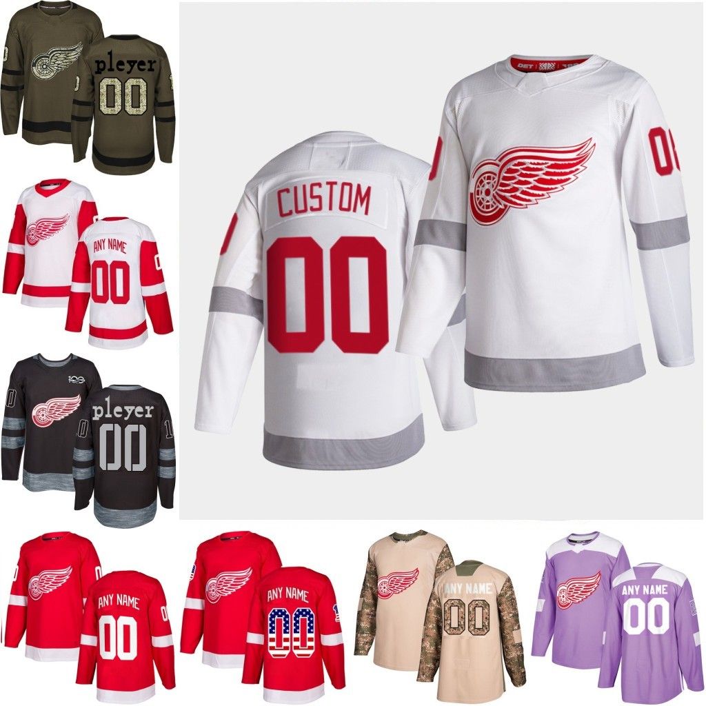 Detroit Red Wings Custom Away Jersey – Discount Hockey