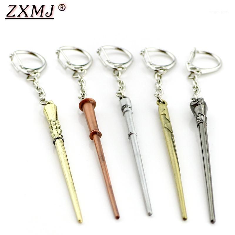 Keychains ZXMJ Harried Magic Wand Keychain Keyring Potters Alloy