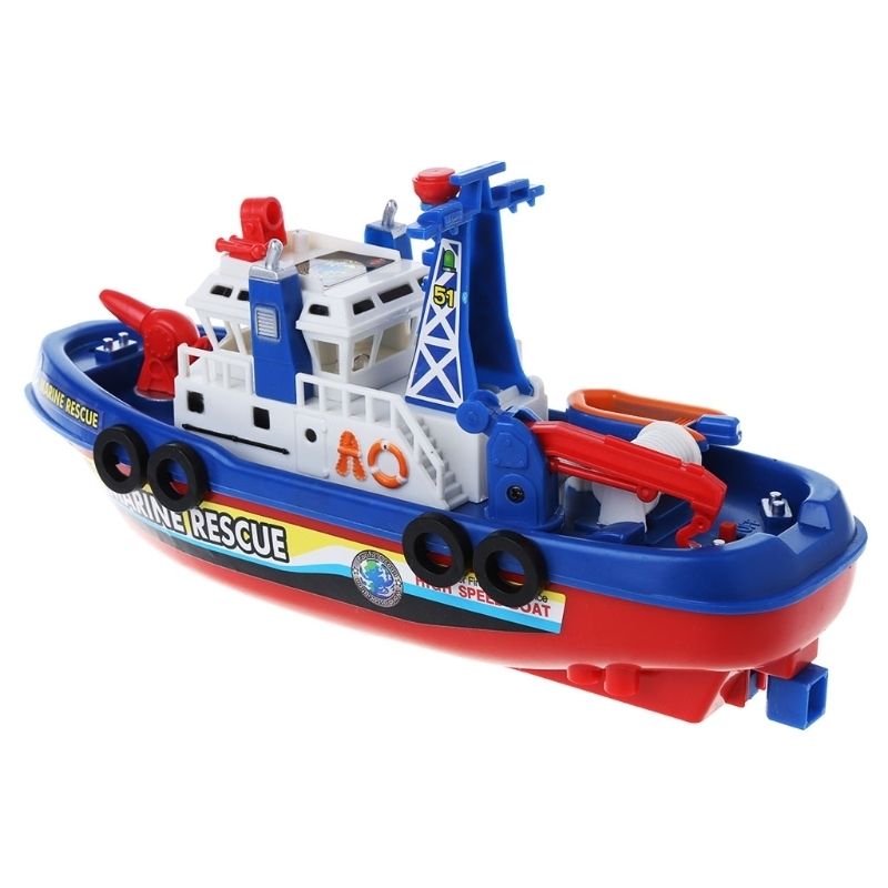 LES jouet bateau de pompiers, jouet navire