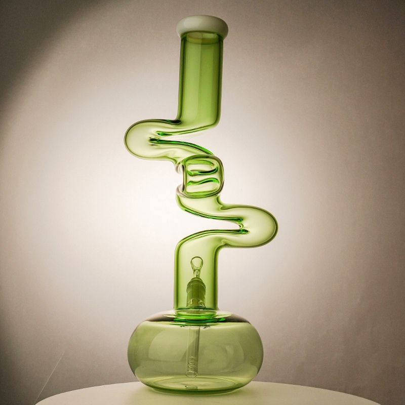 Green Bong + Bowl Diffused Downstem