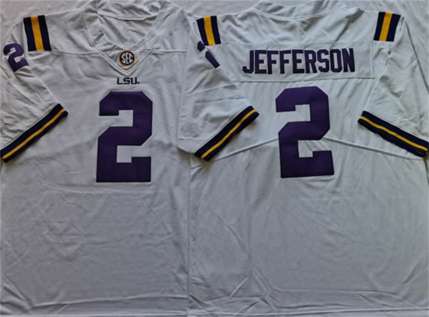 2 Justin Jefferson White Jersey