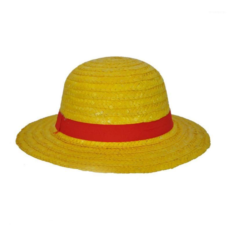 New One Piece Cosplay Cartoon Props Hat Luffy Anime Straw Boater Beach ...