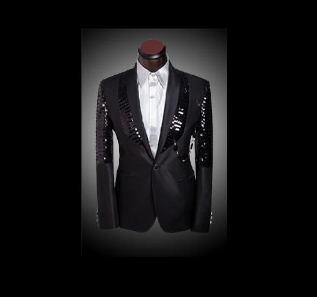 sparkle black suit