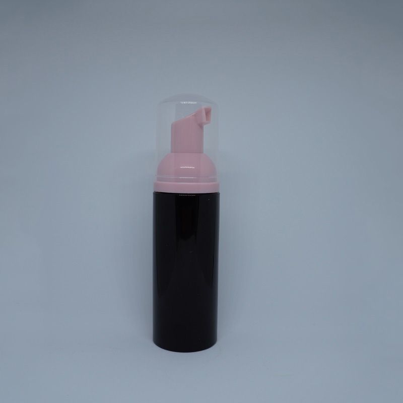 Черная бутылка + розовый насос