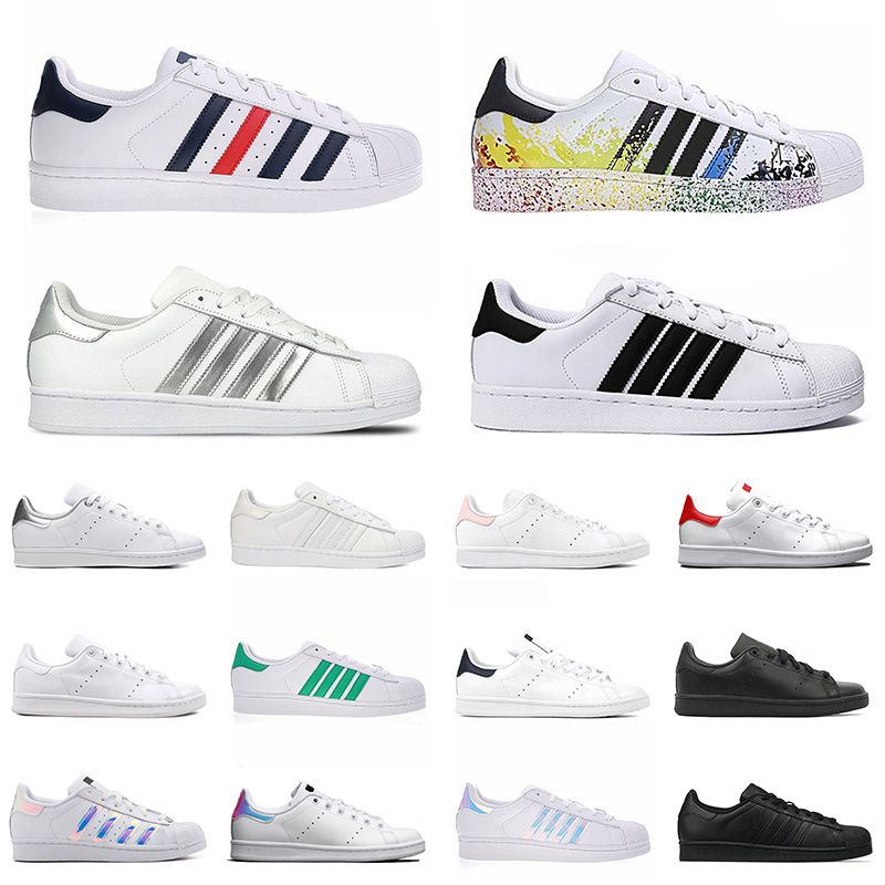 Tradicion Enorme vocal adidas superstar stan smith 2021 New Fashion Hombres Mujeres Zapatos  Casuales Stan Smith Triple White Green