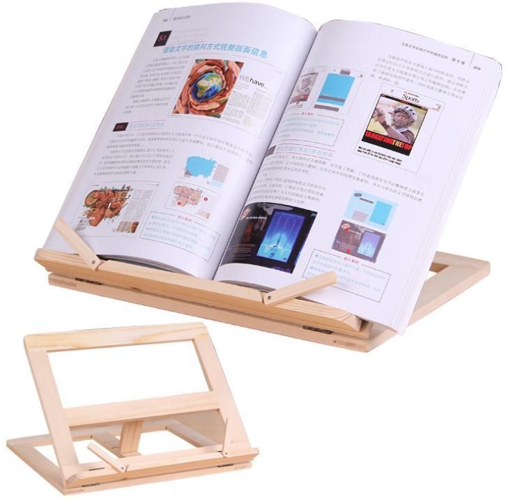 2021 Adjustable Portable Wood Book Stand Holder Wooden Bookstands